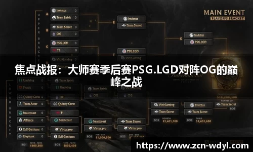 焦点战报：大师赛季后赛PSG.LGD对阵OG的巅峰之战